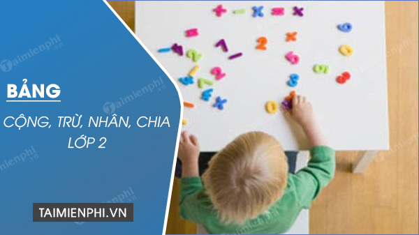 bang cong tru nhan chia lop 2