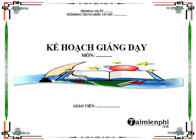 Khung giao an ngang chuyen nghiep