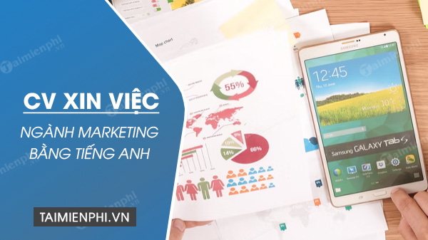 cv xin viec nganh marketing bang tieng anh