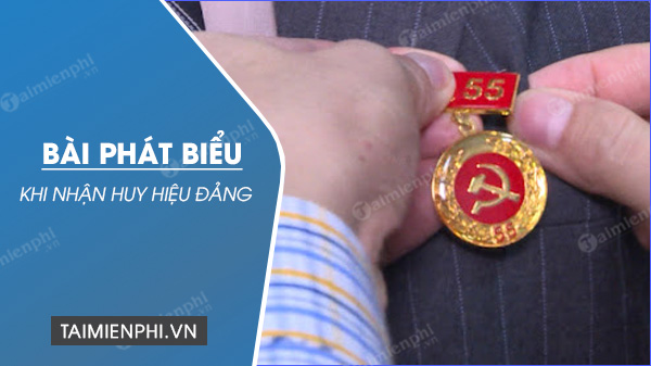 mau bai phat bieu khi nhan huy hieu dang