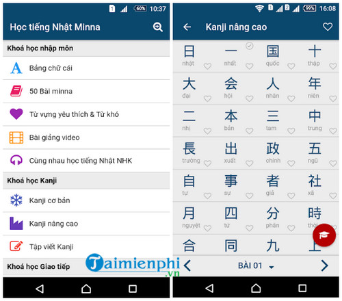 hoc tieng nhat minna nonihongo
