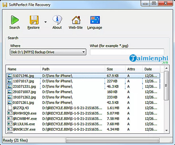 softperfect file recovery