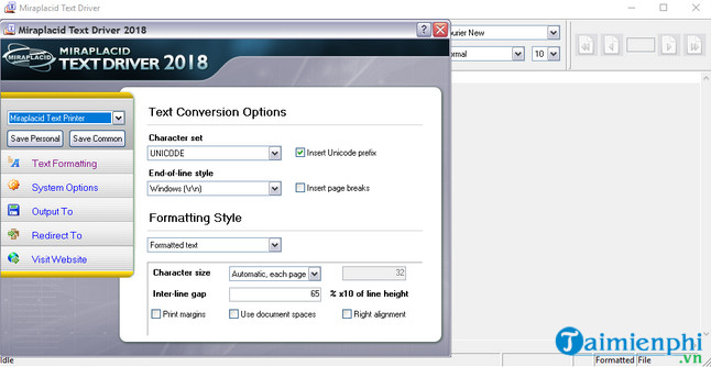 miraplacid text driver