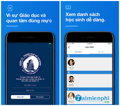 so lien lac dien tu quan 12