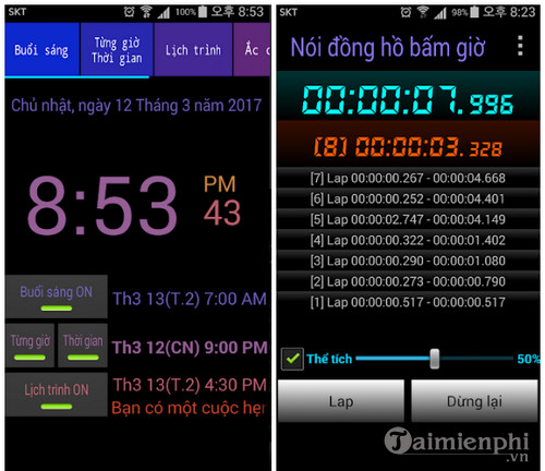 speaking alarm clock