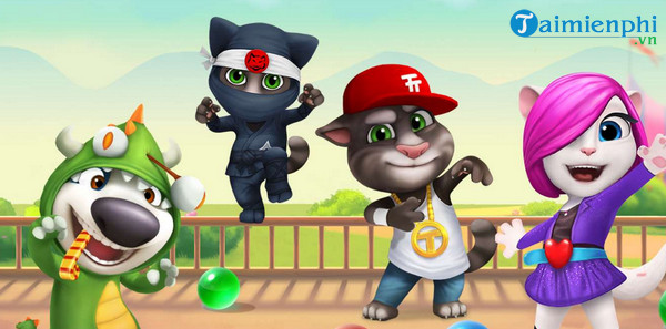 talking tom bubble shooter