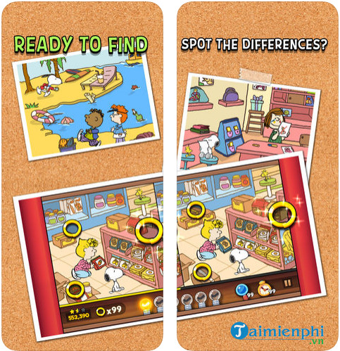 snoopy spot the difference