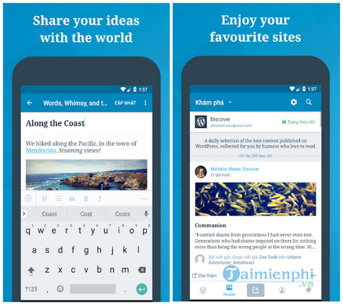 wordpress cho android