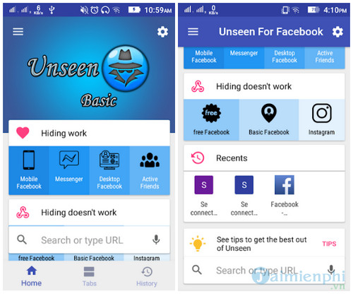 unseen for facebook b