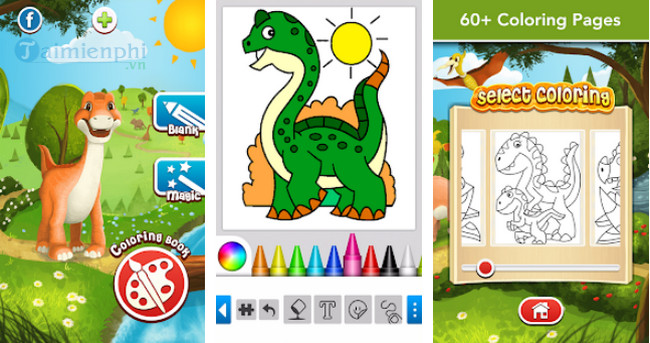 dino coloring game