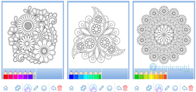 flowers mandala coloring book