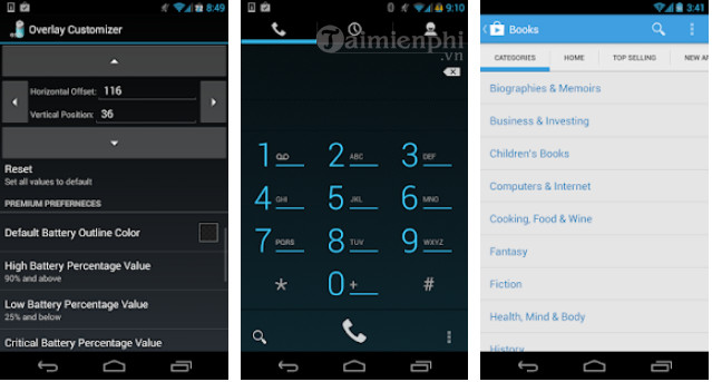 battery overlay percent