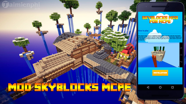 mod skyblock for mcpe