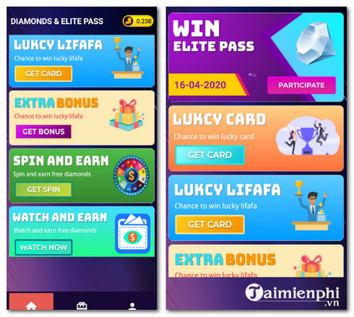 free diamonds and elite pass