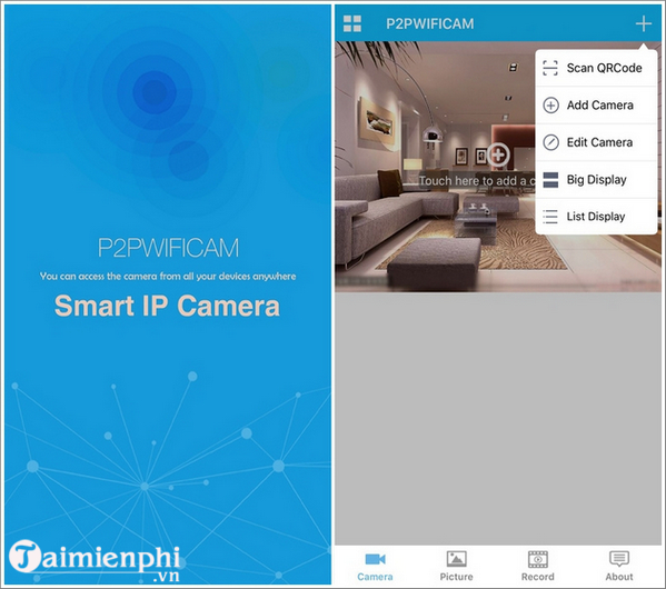 download p2pwificam cho iphone