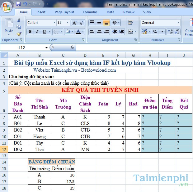 ham if ket hop ham vlookup