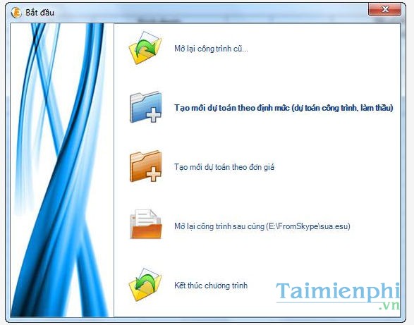 Phần mềm dự toán Escon