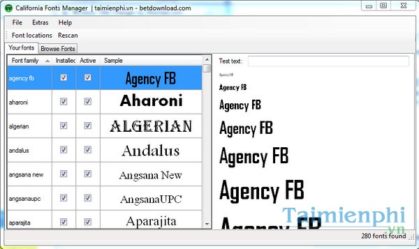 California Fonts Free Font Manager