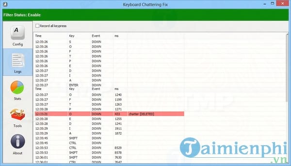 Keyboard Chattering Fix