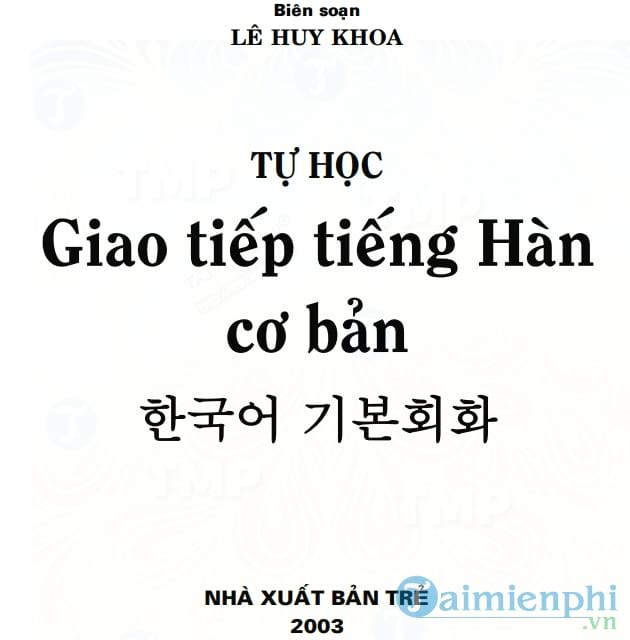Tự học tiếng hàn giao tiếp