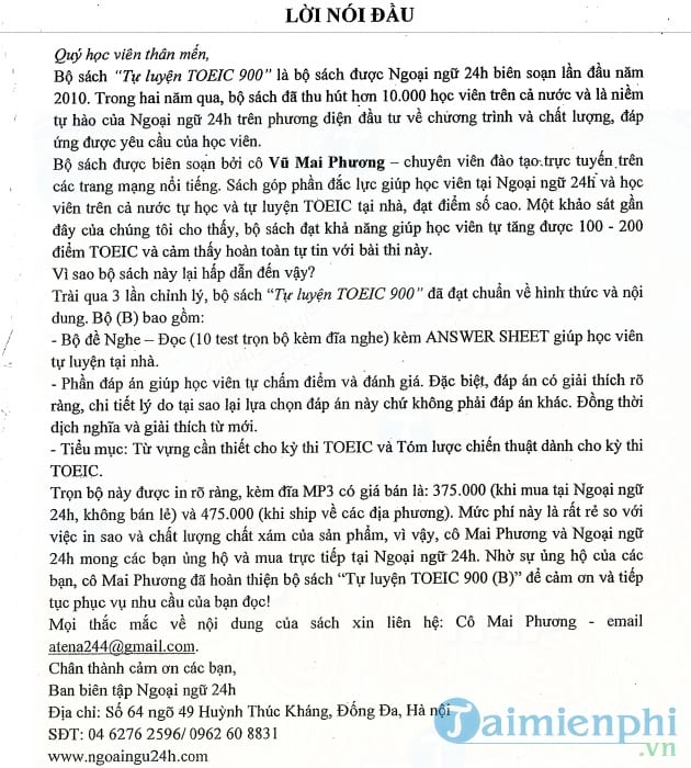 Giáo trình tự học TOEIC