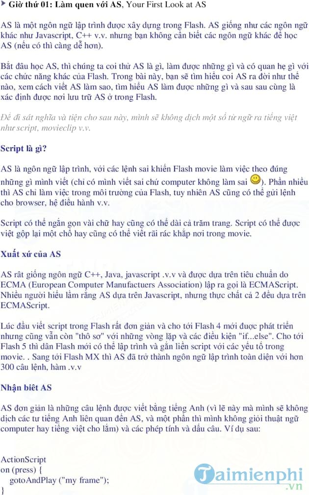 Giáo trình Macromedia Flash