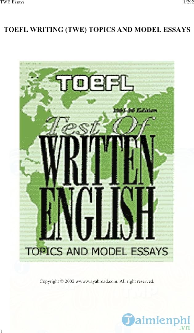 185 TOEFL Writing