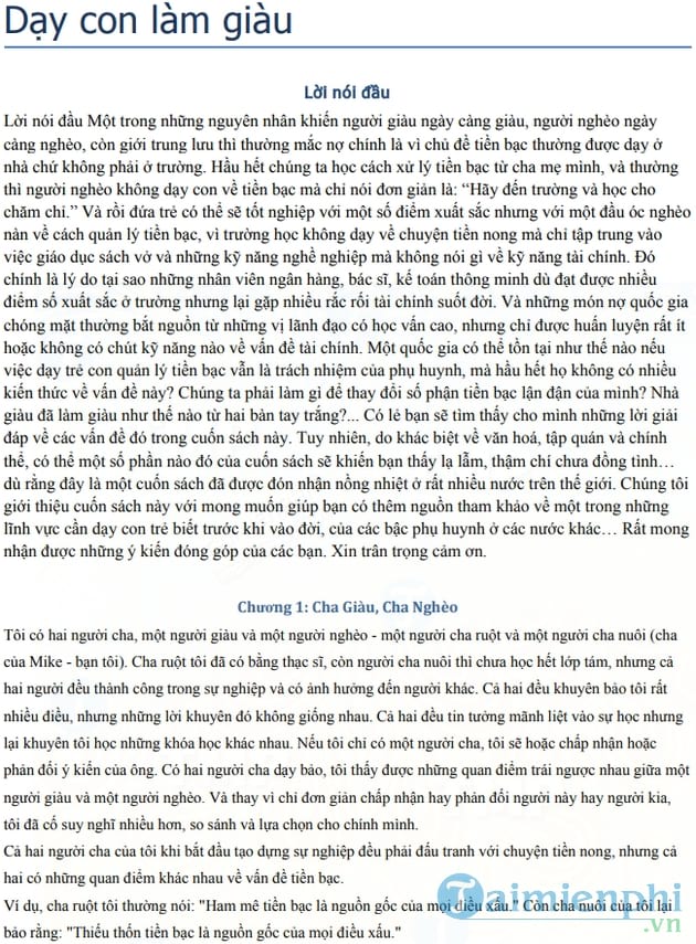 Dạy con làm giàu tập 1
