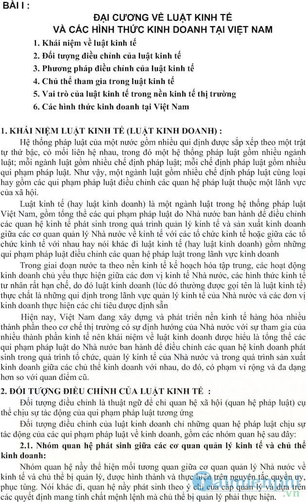 Pháp luật kinh tế