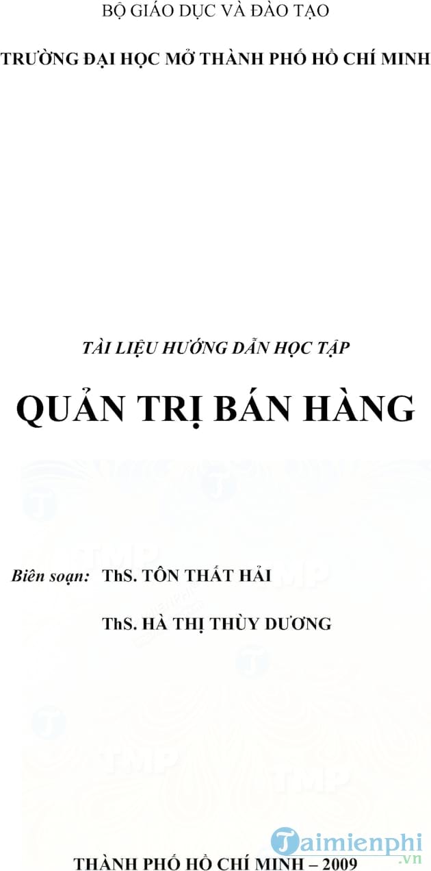 Quản trị bán hàng
