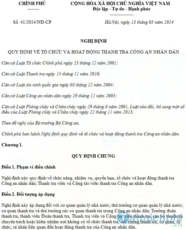 Nghị định số 41/2014/NĐCP