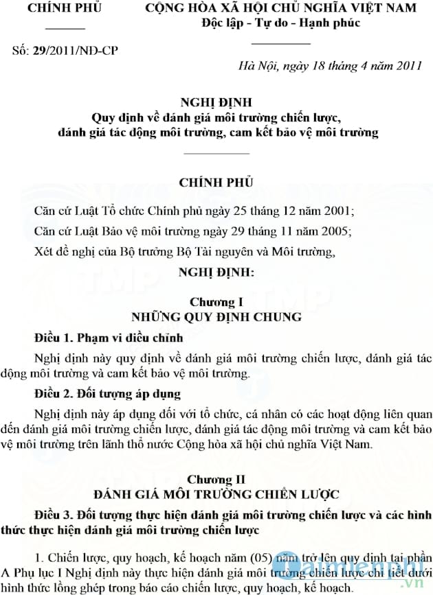 Nghị định số 29/2011/NĐ CP