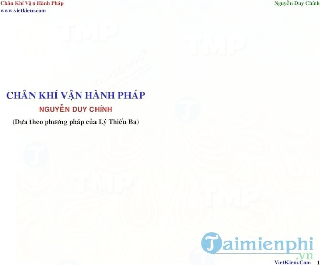 Chân khí vận hành pháp