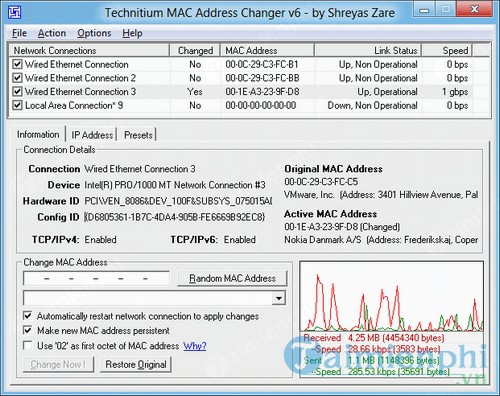 Technitium MAC Address Changer