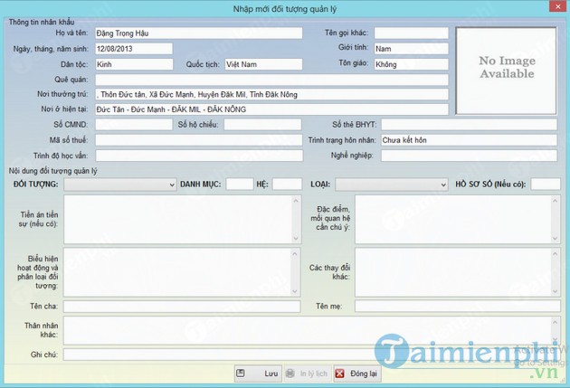 Phần mềm quản lý hộ tịch DTSoft