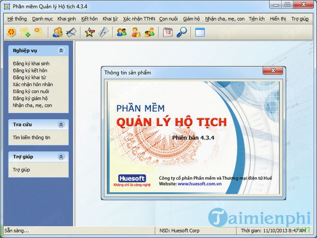 Phần mềm quản lý hộ tịch HS CivilStar