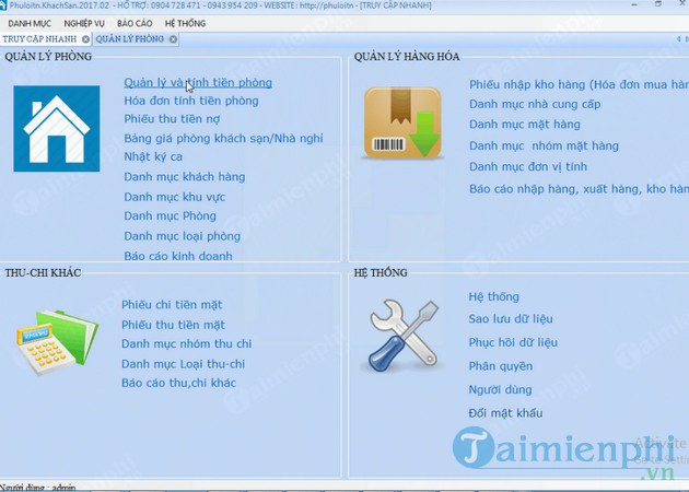 Phần mềm quản lý khách sạn Phú Lợi