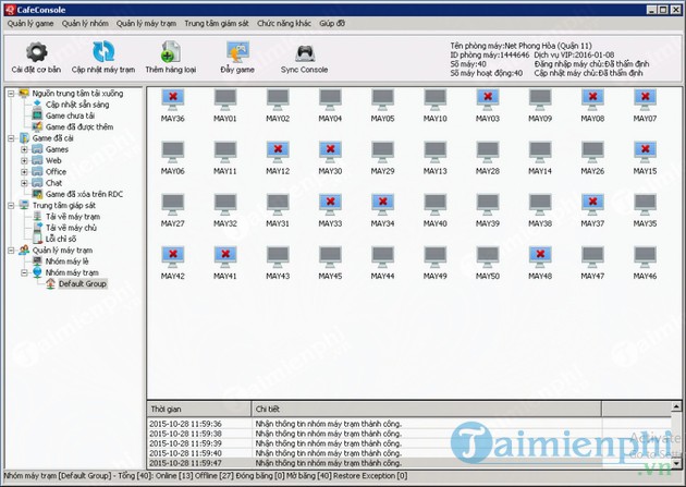 Phần mềm quản lý phòng game GCafé HDD