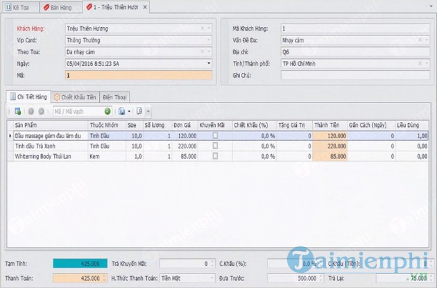 Phần mềm quản lý spa YouSoft