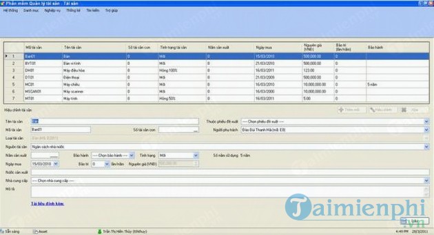 Phần mềm quản lý tài sản HS AM