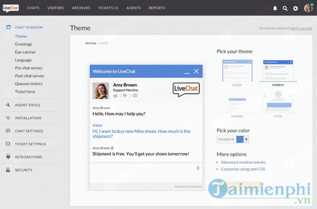Phần mềm thương mại điện tử LiveChat