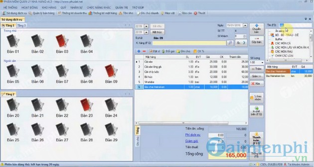 Phần mềm tính tiền Phú Đạt