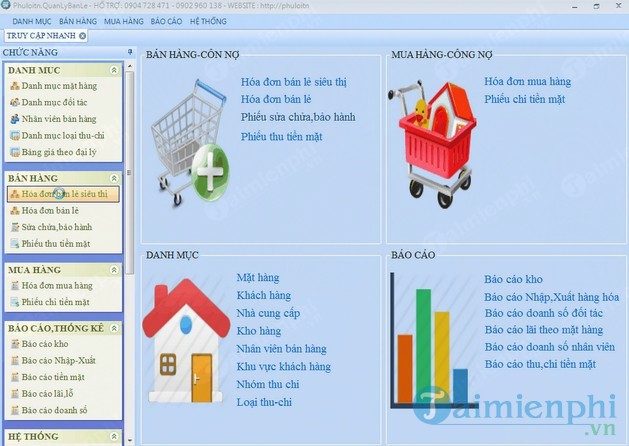 Phần mềm quản lý bán lẻ Phú Lợi