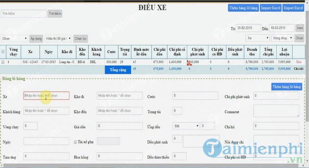 Phần mềm quản lý vận chuyển TMS