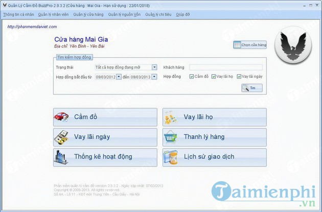 Phần mềm quản lý Cầm Đồ Buzzpro