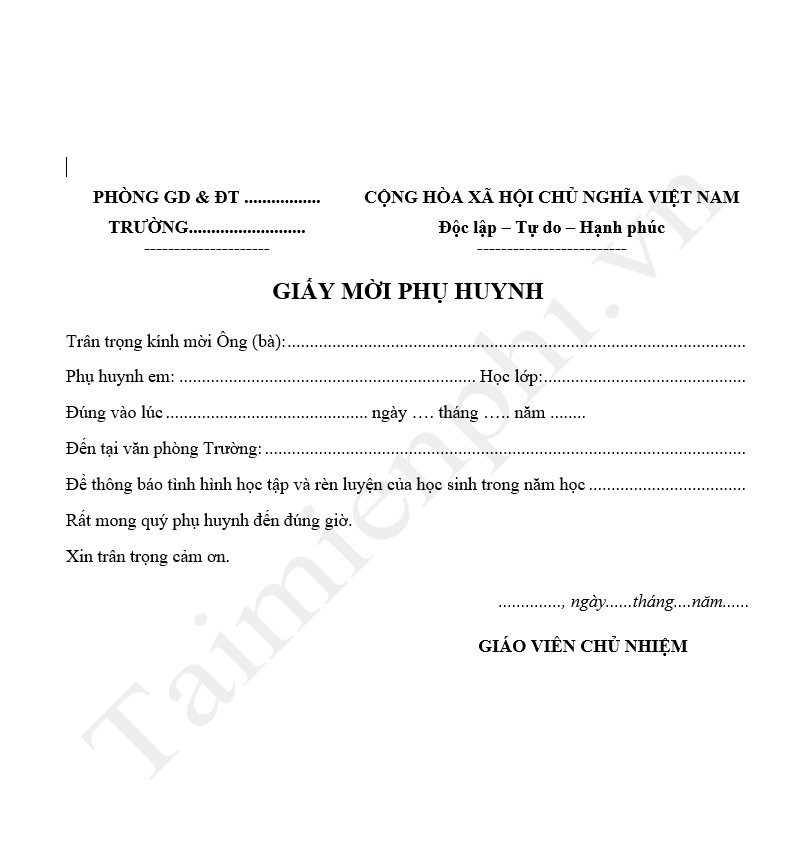 mau giay moi hop phu huynh