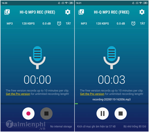 Tải Hi Q MP3 Voice Recorder