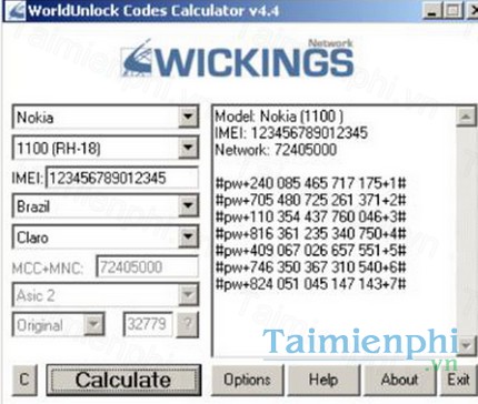 WorldUnlock Codes Calculator