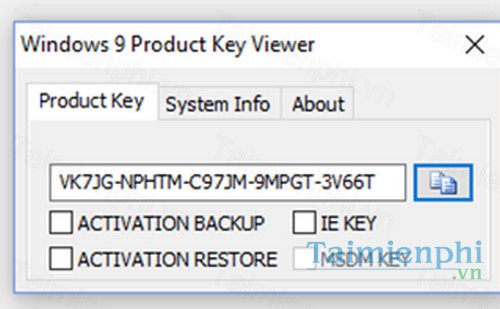 Windows 9 Product Key Viewer