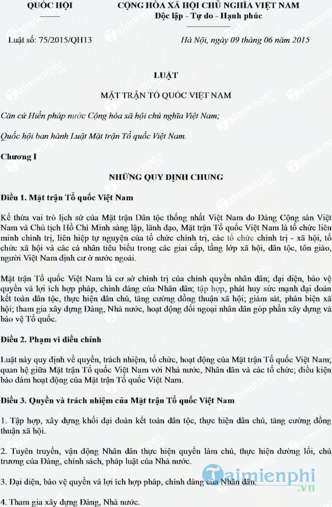 Luật Mặt trận Tổ quốc Việt Nam